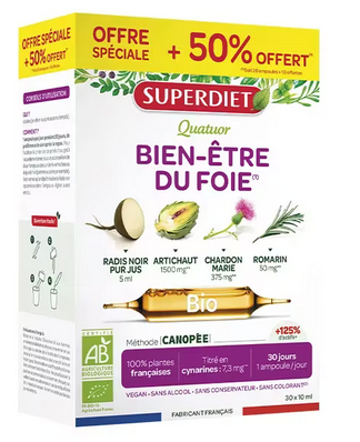 Image QUATUOR DIGESTION BIO SUPERDIET 20 AMPOULES